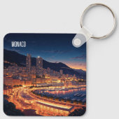 Monaco Monte Carlo bij nacht Sleutelhanger (Achterkant)