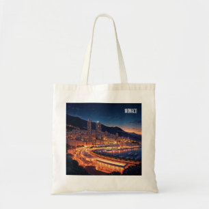 Monaco Monte Carlo bij nacht Tote Bag