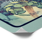 Monaco Monte-Carlo (Blauwgroen gedempte kleuren) Poster (Hoek)