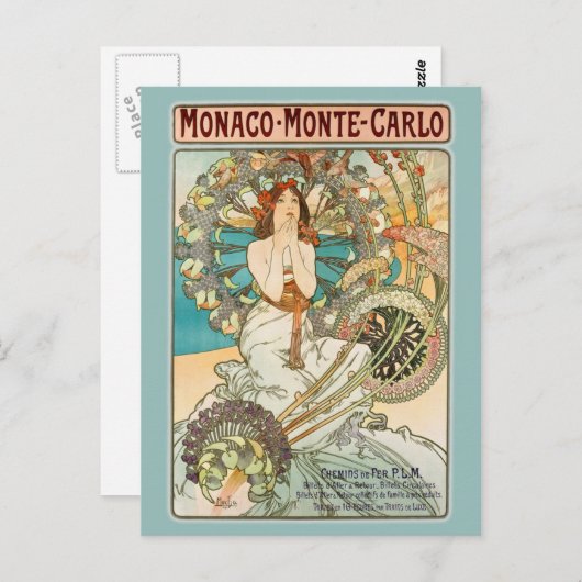 Monaco Monte-Carlo Briefkaart (Voorkant / Achterkant)