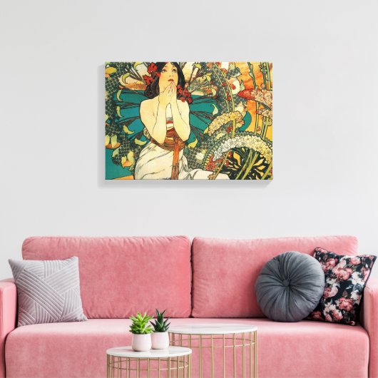 Monaco Monte Carlo door Alphonse Mucha Canvas Afdruk (Insitu (Woonkamer))