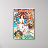 Monaco Monte Carlo door Alphonse Mucha Canvas Afdruk (Voorkant)