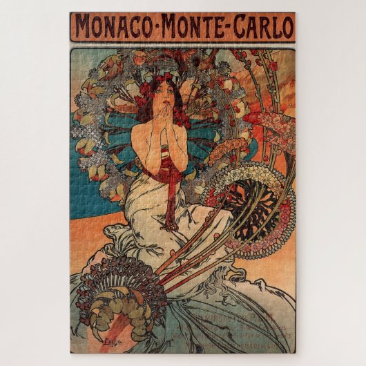 Monaco Monte Carlo door Alphonse Mucha Legpuzzel (Verticaal)