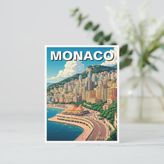 Monaco Monte Carlo Europa Reizen Briefkaart (Staand voorkant)