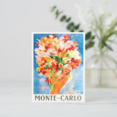 Monaco Monte Carlo France vintage Briefkaart (Staand voorkant)