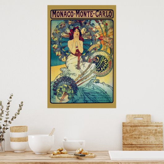Monaco Monte-Carlo (Gold) Poster (Keuken)