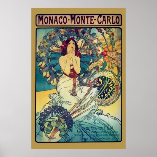 Monaco Monte-Carlo (Gold) Poster (Voorkant)