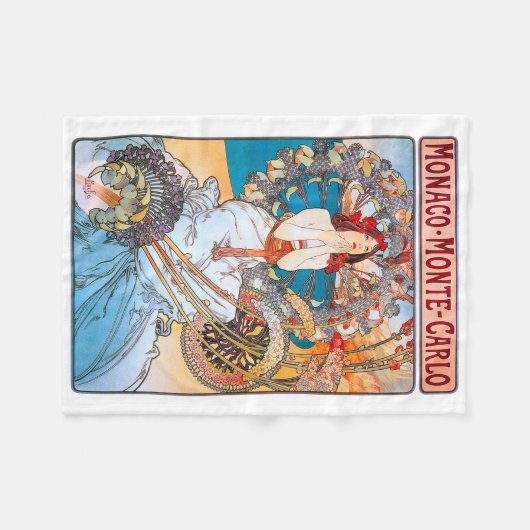 Monaco, Monte-Carlo, Mucha Fleece Deken (Voorkant (Horizontaal))