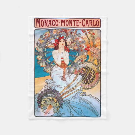 Monaco, Monte-Carlo, Mucha Fleece Deken (Voorkant)