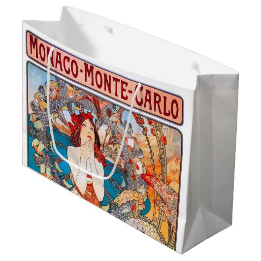 Monaco, Monte-Carlo, Mucha Groot Cadeauzakje (Voorkant Gekanteld)