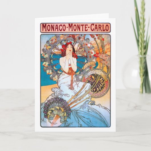 Monaco, Monte-Carlo, Mucha Kaart (Voorkant)