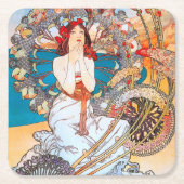 Monaco, Monte-Carlo, Mucha Kartonnen Onderzetters (Voorkant)