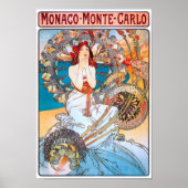 Monaco, Monte-Carlo, Mucha Poster (Voorkant)