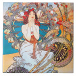 Monaco, Monte-Carlo, Mucha Tegeltje<br><div class="desc">Alphonse Mucha (24 juli 1860 - 14 juli 1939) was een Tsjechische schilder, illustrator en grafisch kunstenaar, die in Parijs woonde tijdens de Art Nouveau-periode, het bekendst om zijn duidelijk gestileerde en decoratieve theatrische posters, met name die van Sarah Bernhardt. Hij produceerde illustraties, advertenties, decoratieve panelen en design, die tot...</div>
