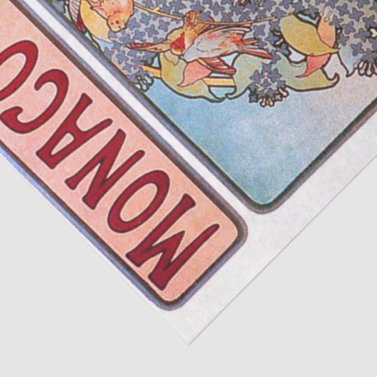 Monaco, Monte-Carlo, Mucha Tissuepapier (Detail)