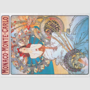 Monaco, Monte-Carlo, Mucha Tissuepapier