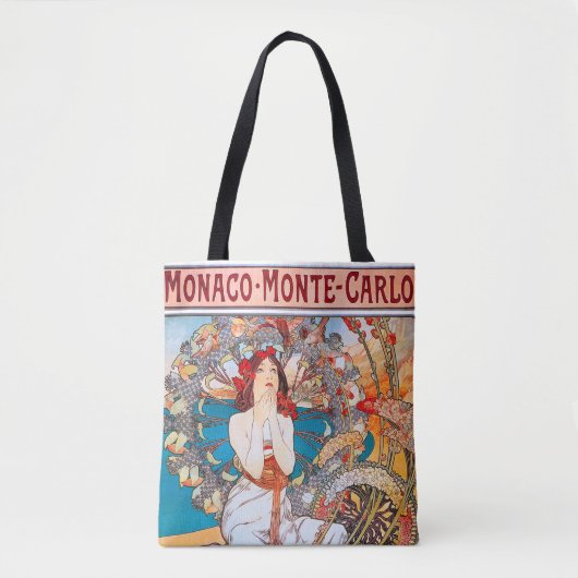 Monaco, Monte-Carlo, Mucha Tote Bag (Voorkant)