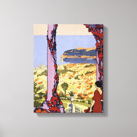  Monaco Monte Carlo Omwikkeld Canvas Afdruk (Voorkant)