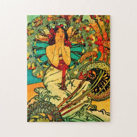 Monaco Monte Carlo Poster door Alphonse Mucha Legpuzzel (Verticaal)