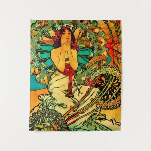 Monaco Monte Carlo Poster door Alphonse Mucha Wandkleed (Voorkant)