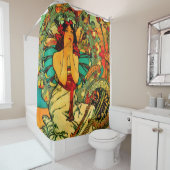 Monaco Monte Carlo Poster van Alphonse Mucha Douchegordijn (In situ)