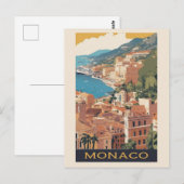 Monaco Monte Carlo Travel Briefkaart (Voorkant / Achterkant)