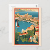 Monaco Monte Carlo Travel Briefkaart (Voorkant / Achterkant)