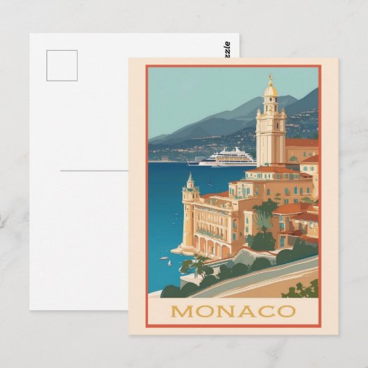  Monaco Monte Carlo Travel Briefkaart (Voorkant / Achterkant)