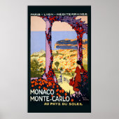  Monaco Monte Carlo Travel Poster (Voorkant)