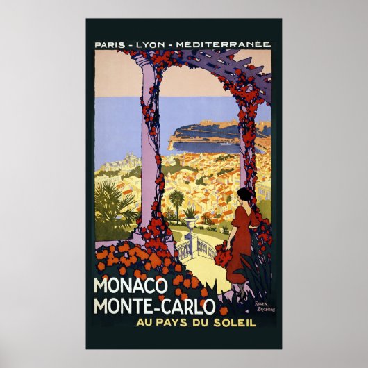  Monaco Monte Carlo Travel Poster (Voorkant)
