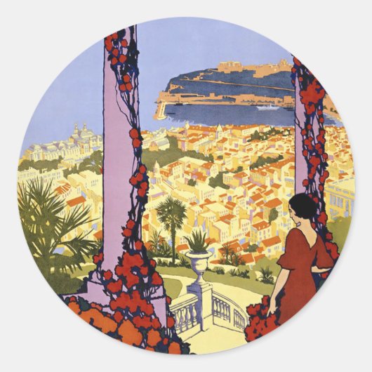 Monaco Monte Carlo Travel Ronde Sticker (Voorkant)