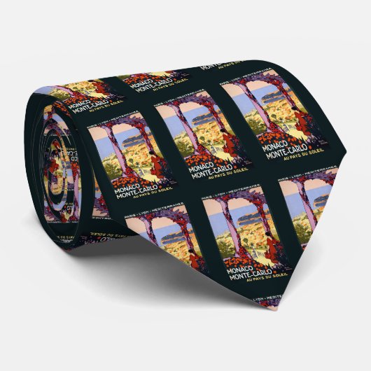  Monaco Monte Carlo Travel Stropdas (Opgerold)