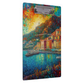 Monaco, Monte-Carlobaai in Van Gogh stijl Klembord (Rechts)