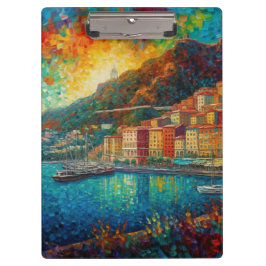 Monaco, Monte-Carlobaai in Van Gogh stijl Klembord