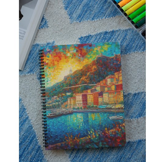 Monaco, Monte-Carlobaai in Van Gogh stijl Notitieboek