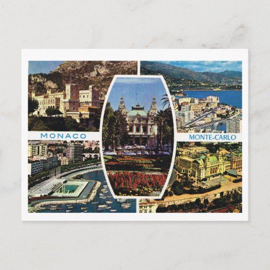  Monaco, Montecarlo Multiview Briefkaart (Voorkant)
