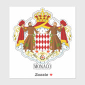 Monaco - nationaal wapenschild sticker (Vel)