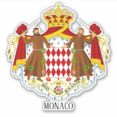 Monaco - nationaal wapenschild sticker (Voorkant)