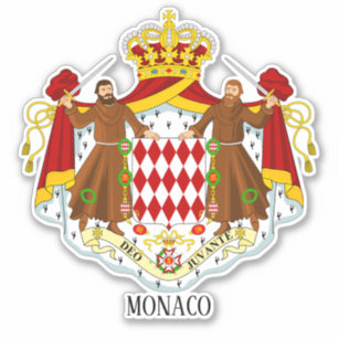 Monaco - nationaal wapenschild sticker