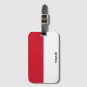 Monaco National Flag Patriotic Bagagelabel (Voorkant (verticaal))