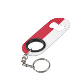 Monaco Nationale Pride Patriottisch Mini Flessenopener (Achterkant Gekanteld)