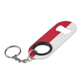 Monaco Nationale Pride Patriottisch Mini Flessenopener (Voorkant Gekanteld)