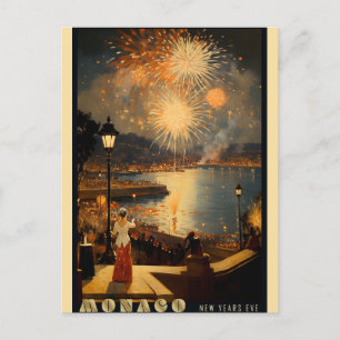  Monaco New Years Eve Vuurwerk Reizen Briefkaart