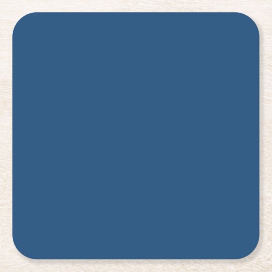 Monaco Noble Blue Solid Color Kartonnen Onderzetters (Voorkant)