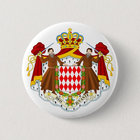 Monaco Officiële wapenstilstand Ronde Button 5,7 Cm (Voorkant)