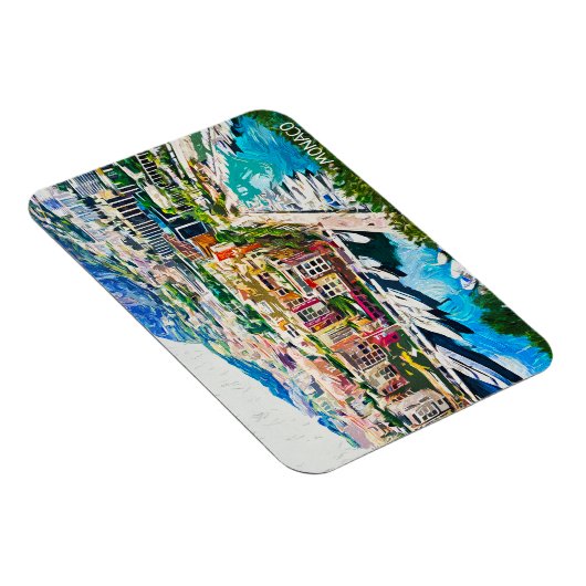 Monaco olieverf jachthaven magneet (Rechterzijde)