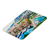 Monaco olieverf jachthaven magneet (Linkerzijde)