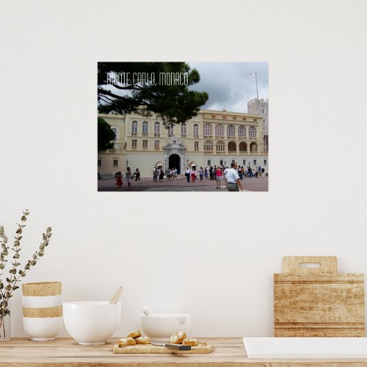Monaco Palace in Monte Carlo Reisfotografie Poster (Keuken)