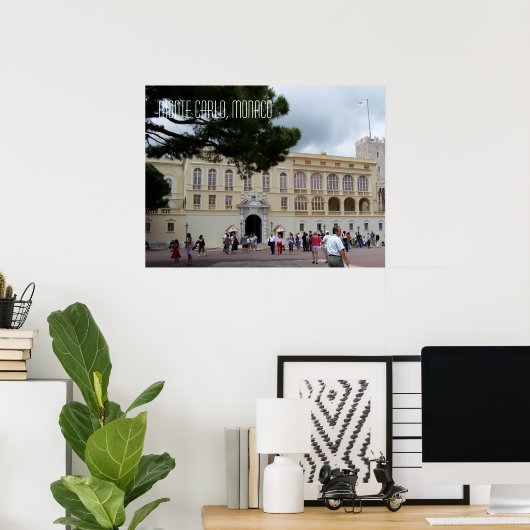 Monaco Palace in Monte Carlo Reisfotografie Poster (Thuiskantoor)