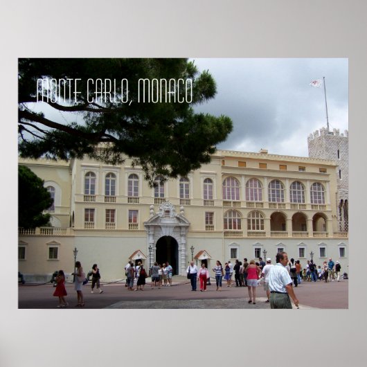 Monaco Palace in Monte Carlo Reisfotografie Poster (Voorkant)